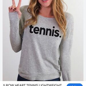 Bird Vine Los Angeles Gray Women's Tennis Sweat Top size small